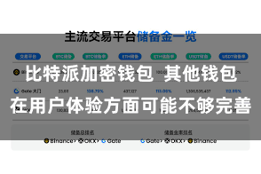 比特派加密钱包  其他钱包在用户体验方面可能不够完善