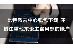 比特派去中心钱包下载  不错注重他东谈主盗用您的账户