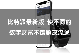 比特派最新版  使不同的数字财富不错解放流通
